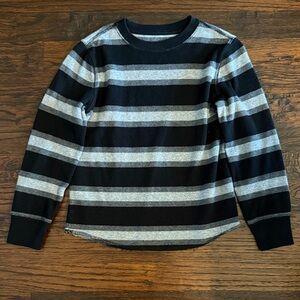 GAP Kids Black and Gray Striped Shirt